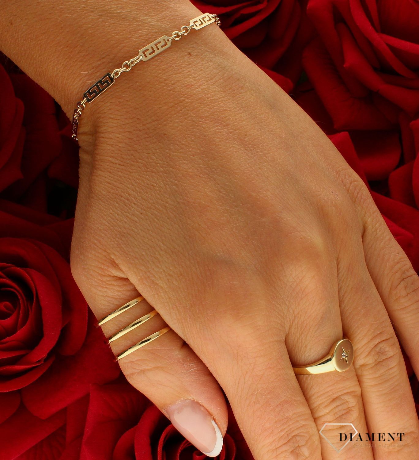 Bransoletka damska złota. Złota bransoletka damska. Bransoletka damska próby 375. Złota elegancka bransoletka idealna na prezent dla kobiety (2).jpg